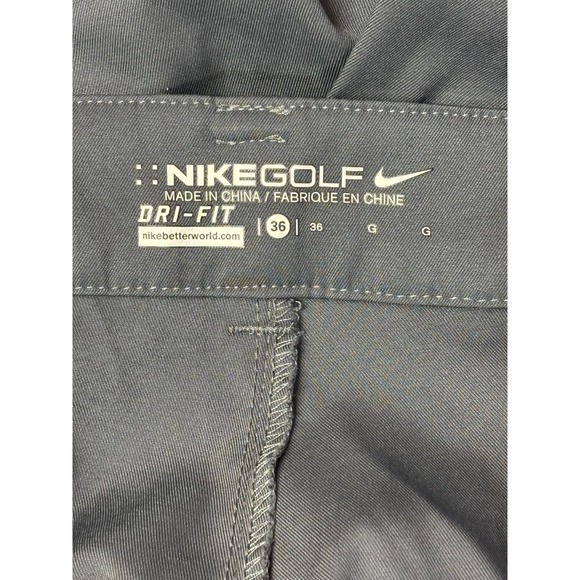 Nike Golf Dri-Fit Chino Shorts Mens Black Stretch Flat Front Tour Performance 36 - Picture 3 of 5